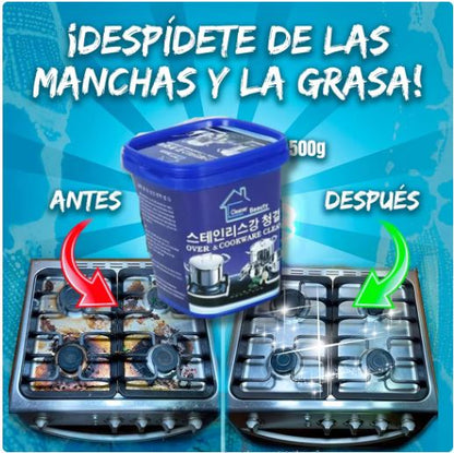 Pasta Mágica Limpiadora — Devuelve el brillo a tus ollas en minutos