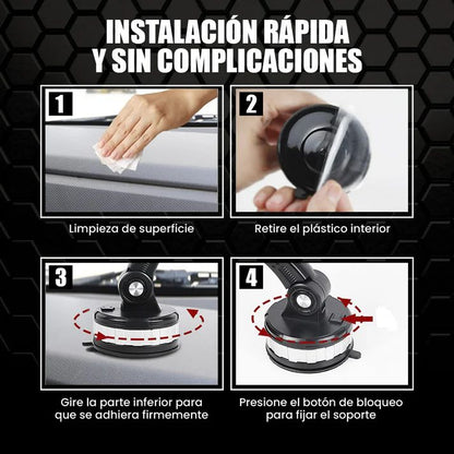 🚗 Soporte Celular 360° con Ventosa Ultra Firme