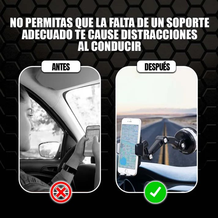 🚗 Soporte Celular 360° con Ventosa Ultra Firme